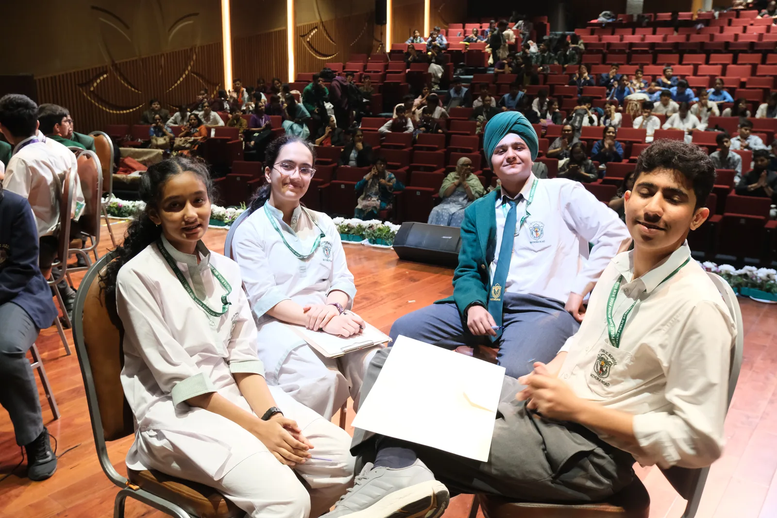 A student team ready to share its climate perspectives